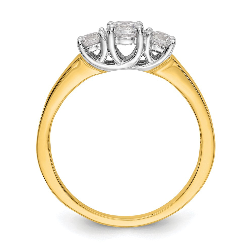 Buy Exclusive 14K Two-Tone Engagement Ring Setting | 1/4 Carat Round Center