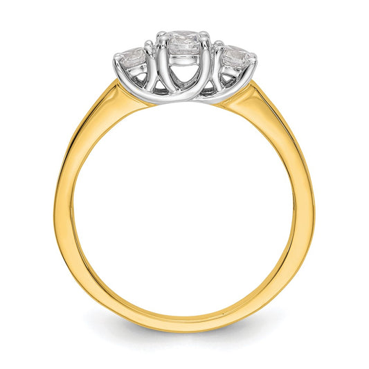 Buy Exclusive 14K Two-Tone Engagement Ring Setting | 1/4 Carat Round Center