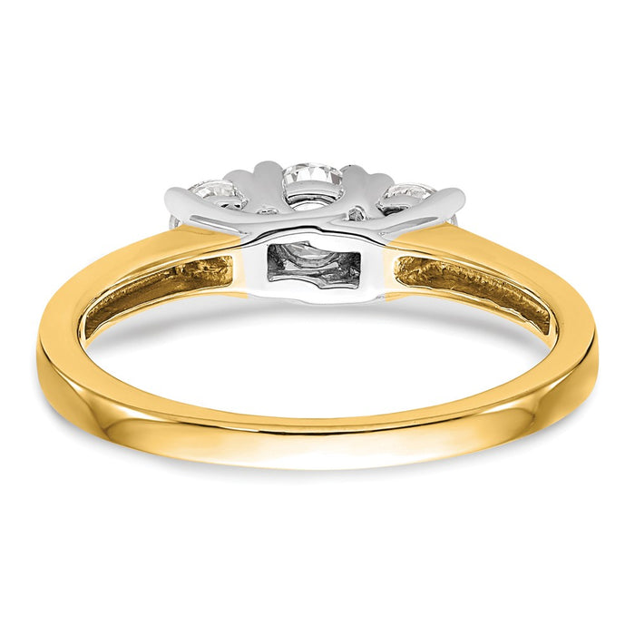 Buy Exclusive 14K Two-Tone Engagement Ring Setting | 1/4 Carat Round Center-5