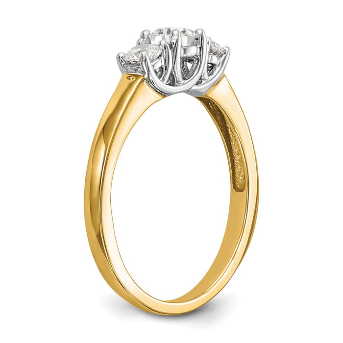 Buy Exclusive 14K Two-Tone Engagement Ring Setting | 1/4 Carat Round Center-6