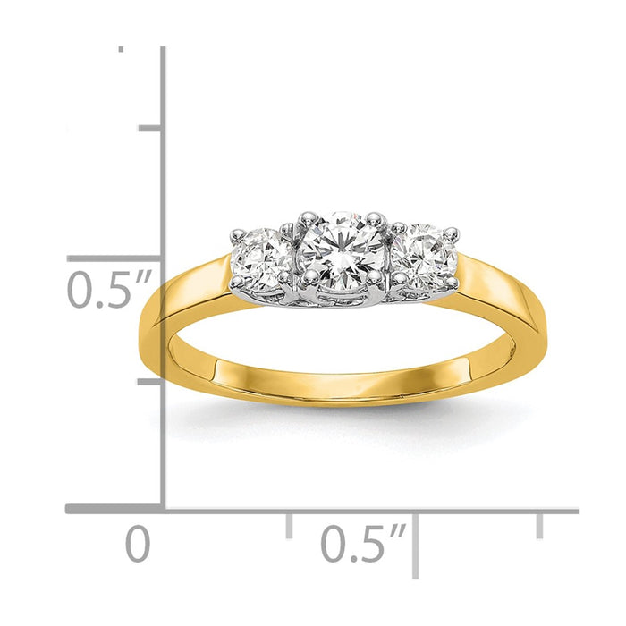Buy Exclusive 14K Two-Tone Engagement Ring Setting | 1/4 Carat Round Center-7