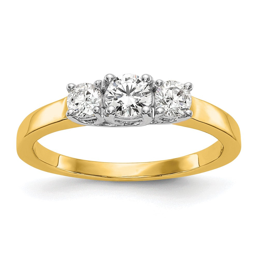 Buy Exclusive 14K Two-Tone Engagement Ring Setting | 1/4 Carat Round Center