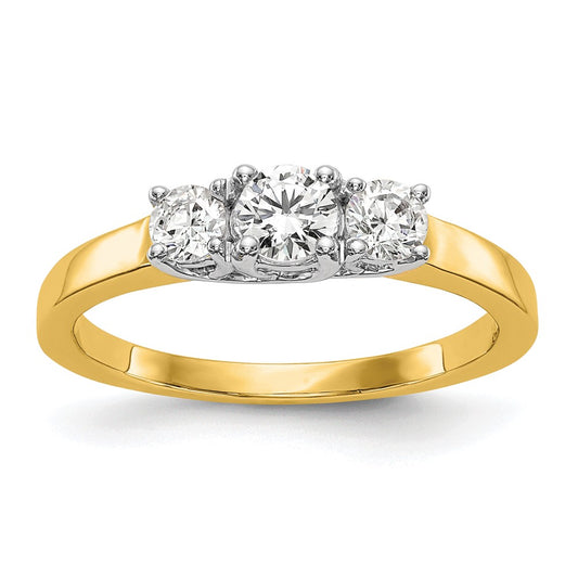 Buy Exclusive 14K Two-Tone Engagement Ring Setting | 1/4 Carat Round Center