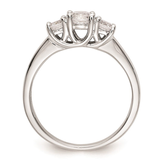 Buy Stylish 14K White Gold 3-Stone Engagement Ring Setting - 3/8 Carat