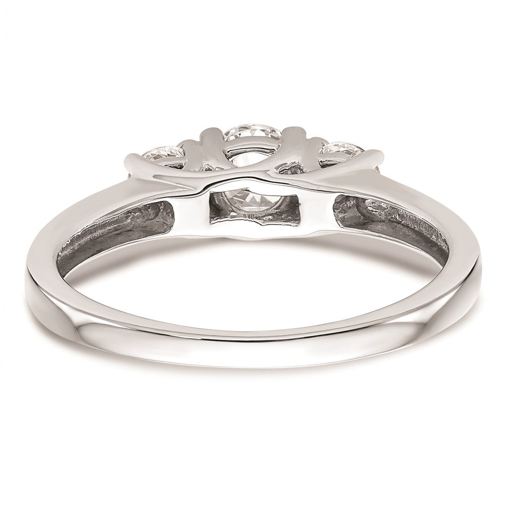 Buy Stylish 14K White Gold 3-Stone Engagement Ring Setting - 3/8 Carat