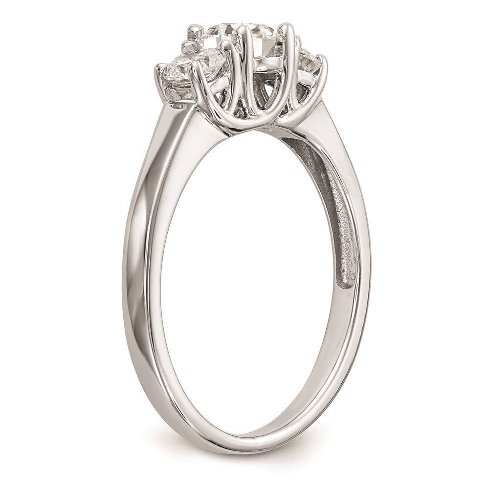 Buy Stylish 14K White Gold 3-Stone Engagement Ring Setting - 3/8 Carat