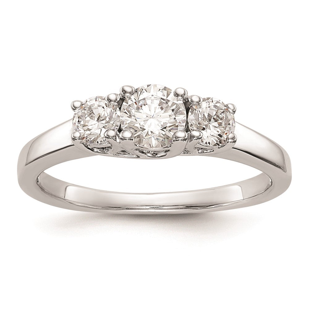 Buy Stylish 14K White Gold 3-Stone Engagement Ring Setting - 3/8 Carat