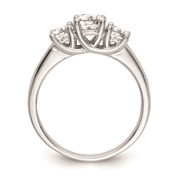 14K White Gold 3-Stone Engagement Ring Setting - Style GR1-1023017