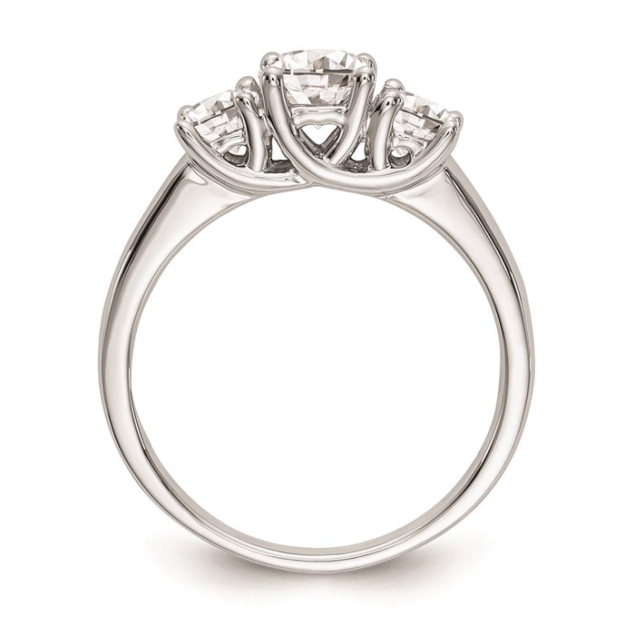 Buy Exclusive 14K White Gold 3-Stone Engagement Ring Setting - Stylish Value!-2