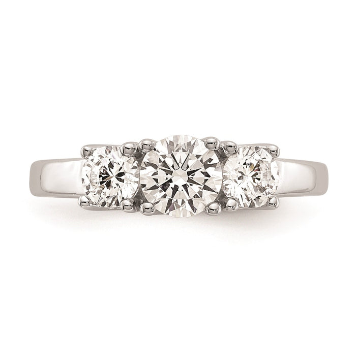 Buy Exclusive 14K White Gold 3-Stone Engagement Ring Setting - Stylish Value!-4
