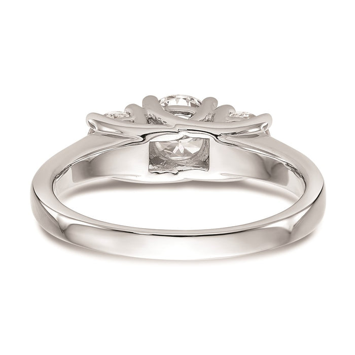 Buy Exclusive 14K White Gold 3-Stone Engagement Ring Setting - Stylish Value!-5