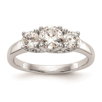 Buy Exclusive 14K White Gold 3-Stone Engagement Ring Setting - Stylish Value!