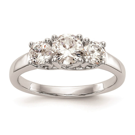 Buy Exclusive 14K White Gold 3-Stone Engagement Ring Setting - Stylish Value!