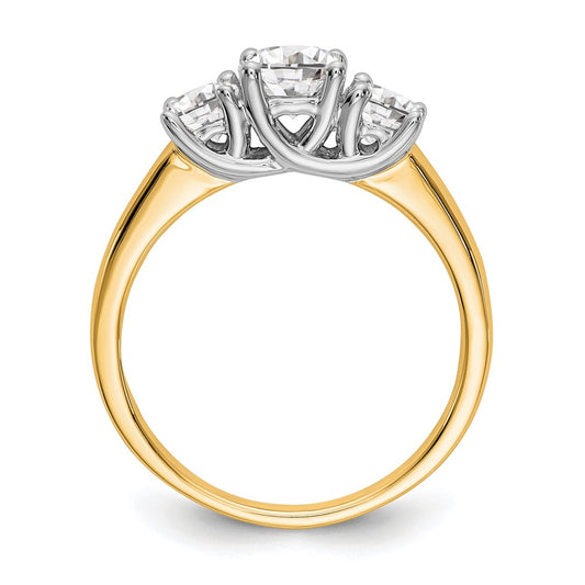 Buy Exclusive 14K Two-Tone Engagement Ring Setting for 1/2 Carat Gemstones