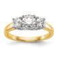 Buy Exclusive 14K Two-Tone Engagement Ring Setting for 1/2 Carat Gemstones-1