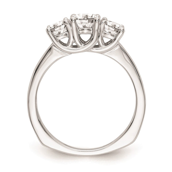 14K White Gold 3-Stone Engagement Ring Setting - Style GR1-1023031