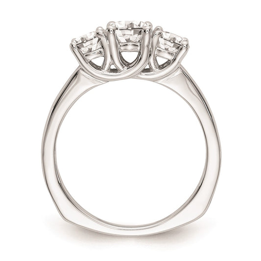 Buy Exclusive 14K White Gold 3-Stone Engagement Ring Setting - Stylish Value!