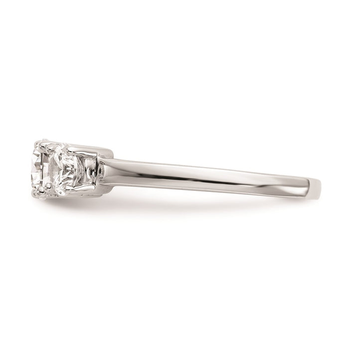 Buy Exclusive 14K White Gold 3-Stone Engagement Ring Setting - Stylish Value!-3