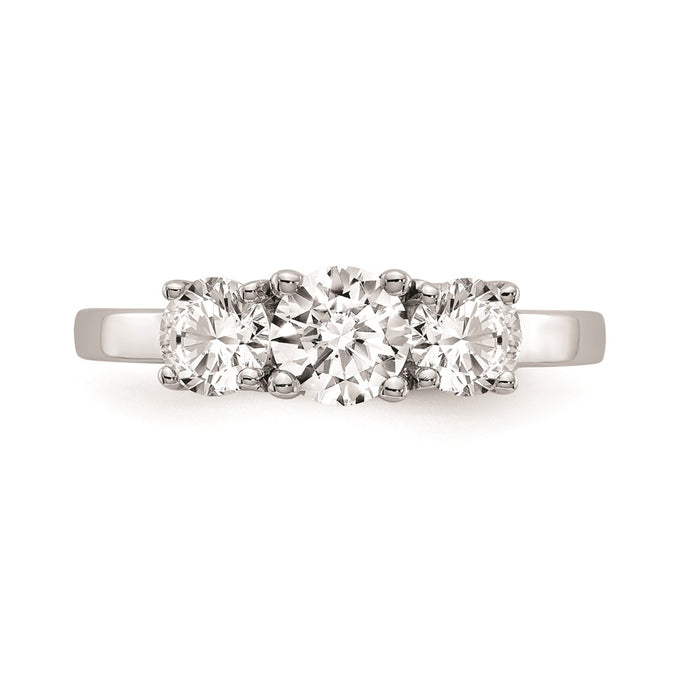 Buy Exclusive 14K White Gold 3-Stone Engagement Ring Setting - Stylish Value!-4