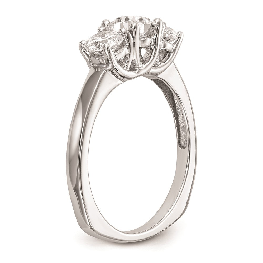 Buy Exclusive 14K White Gold 3-Stone Engagement Ring Setting - Stylish Value!