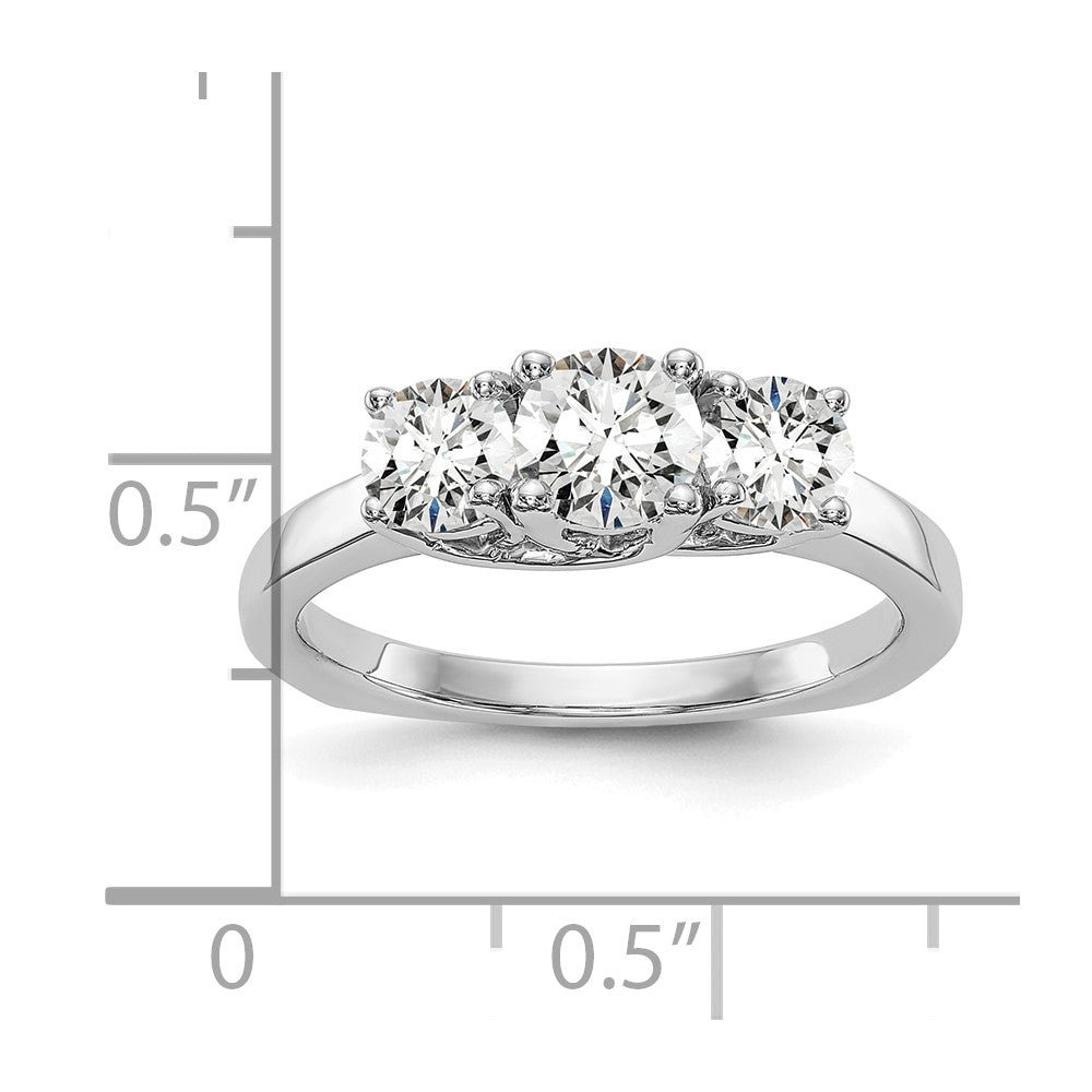 Buy Exclusive 14K White Gold 3-Stone Engagement Ring Setting - Stylish Value!