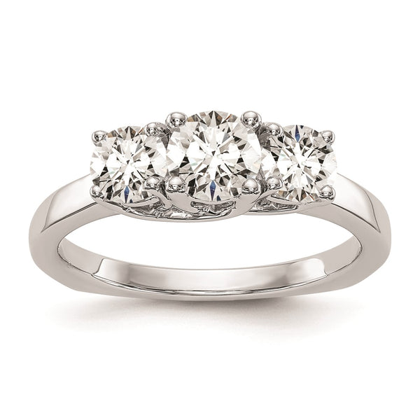 14K White Gold 3-Stone Engagement Ring Setting - Style GR1-1023031