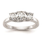 Buy Exclusive 14K White Gold 3-Stone Engagement Ring Setting - Stylish Value!-1