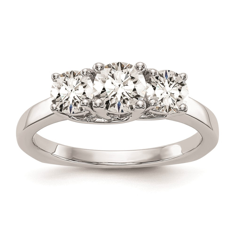 Buy Exclusive 14K White Gold 3-Stone Engagement Ring Setting - Stylish Value!