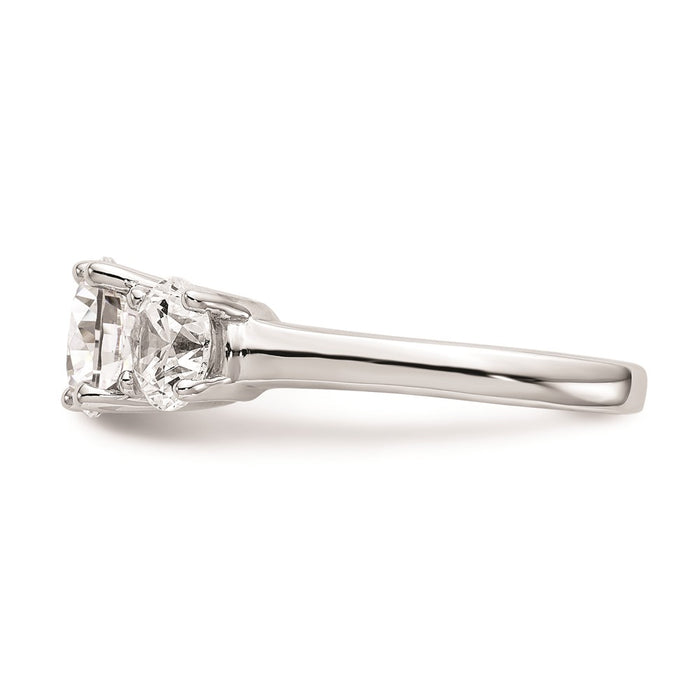 Buy Stylish 14K White Gold 3-Stone Engagement Ring Setting, 1 Carat-3