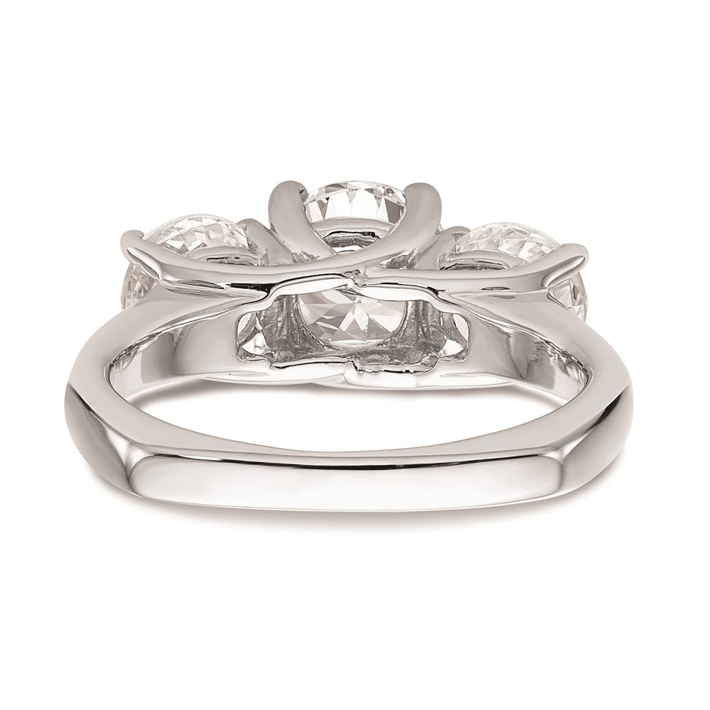 Buy Stylish 14K White Gold 3-Stone Engagement Ring Setting, 1 Carat
