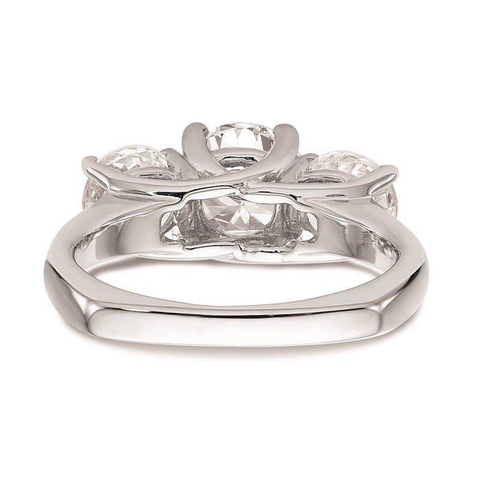 Buy Stylish 14K White Gold 3-Stone Engagement Ring Setting, 1 Carat-5