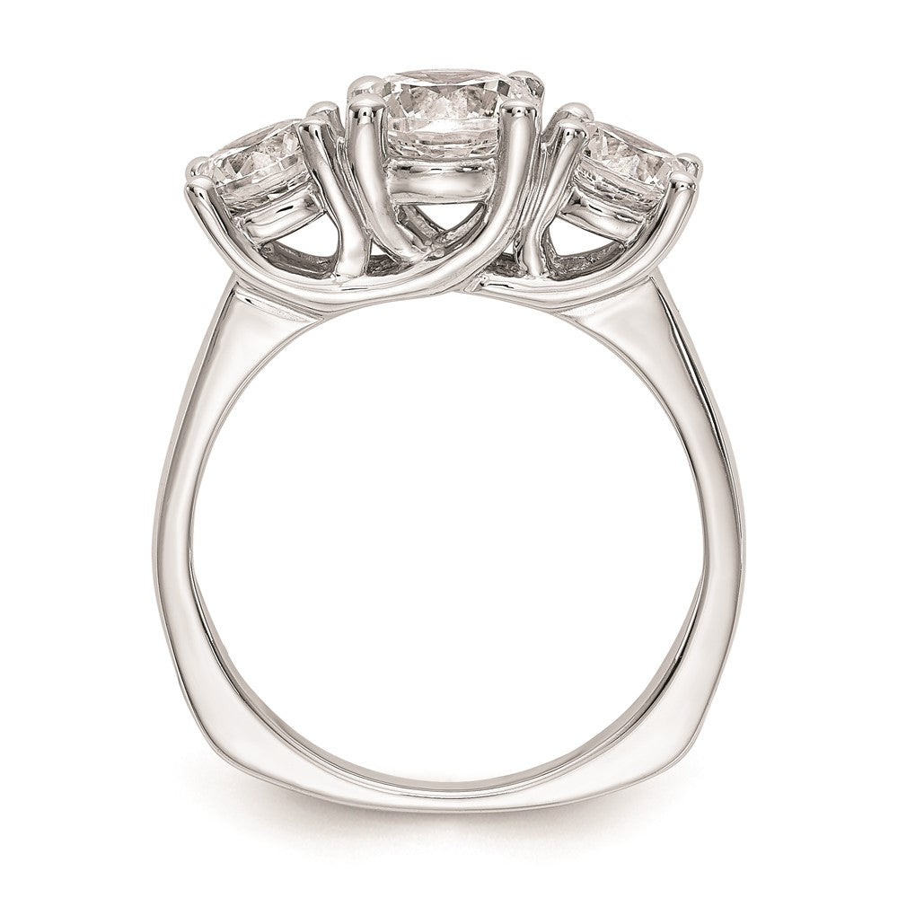 High-Quality 14K White Gold 3-Stone Engagement Ring Setting | Stylish Value!
