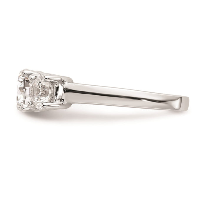 High-Quality 14K White Gold 3-Stone Engagement Ring Setting | Stylish Value!-3