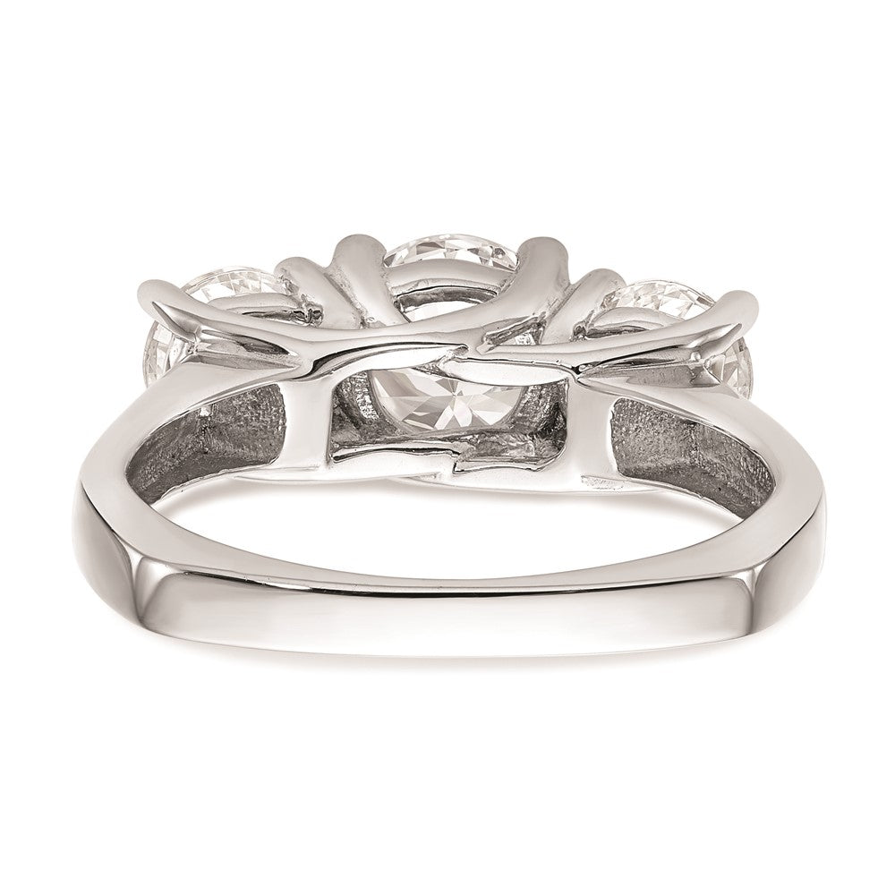 High-Quality 14K White Gold 3-Stone Engagement Ring Setting | Stylish Value!