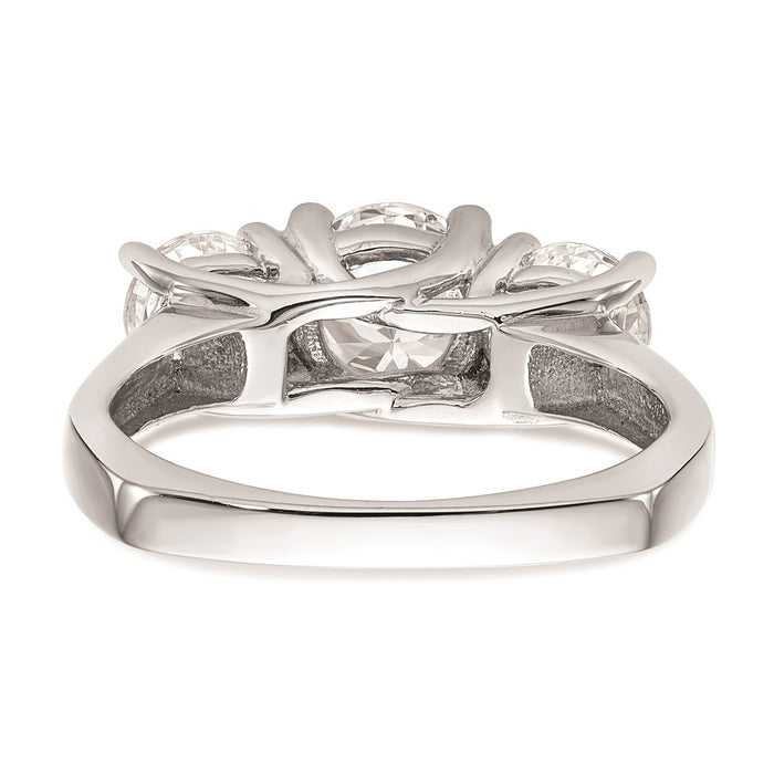 High-Quality 14K White Gold 3-Stone Engagement Ring Setting | Stylish Value!-5