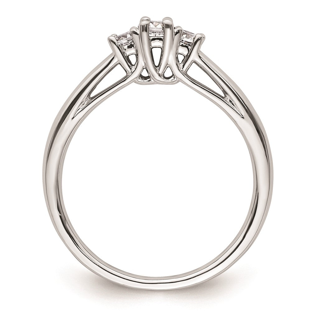 Buy Exclusive 14K White Gold 3-Stone Engagement Ring Setting, 1/8 Carat Value