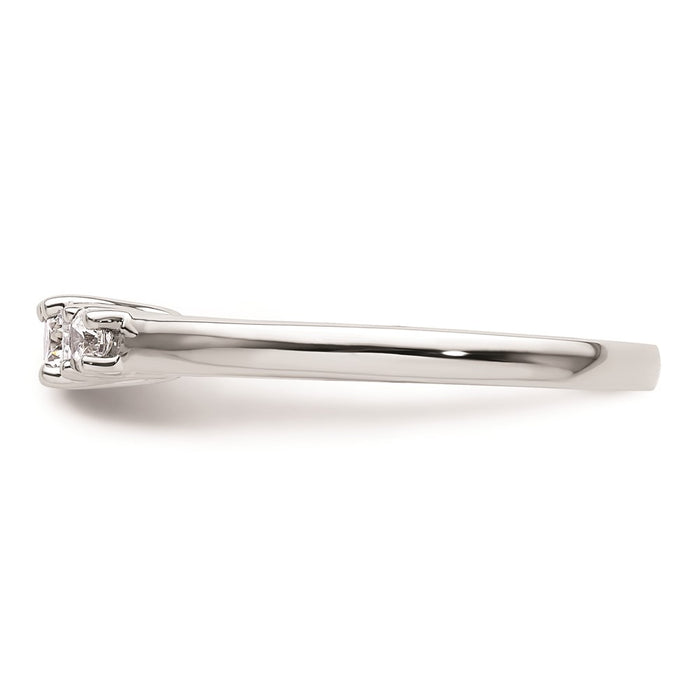 Buy Exclusive 14K White Gold 3-Stone Engagement Ring Setting, 1/8 Carat Value-3