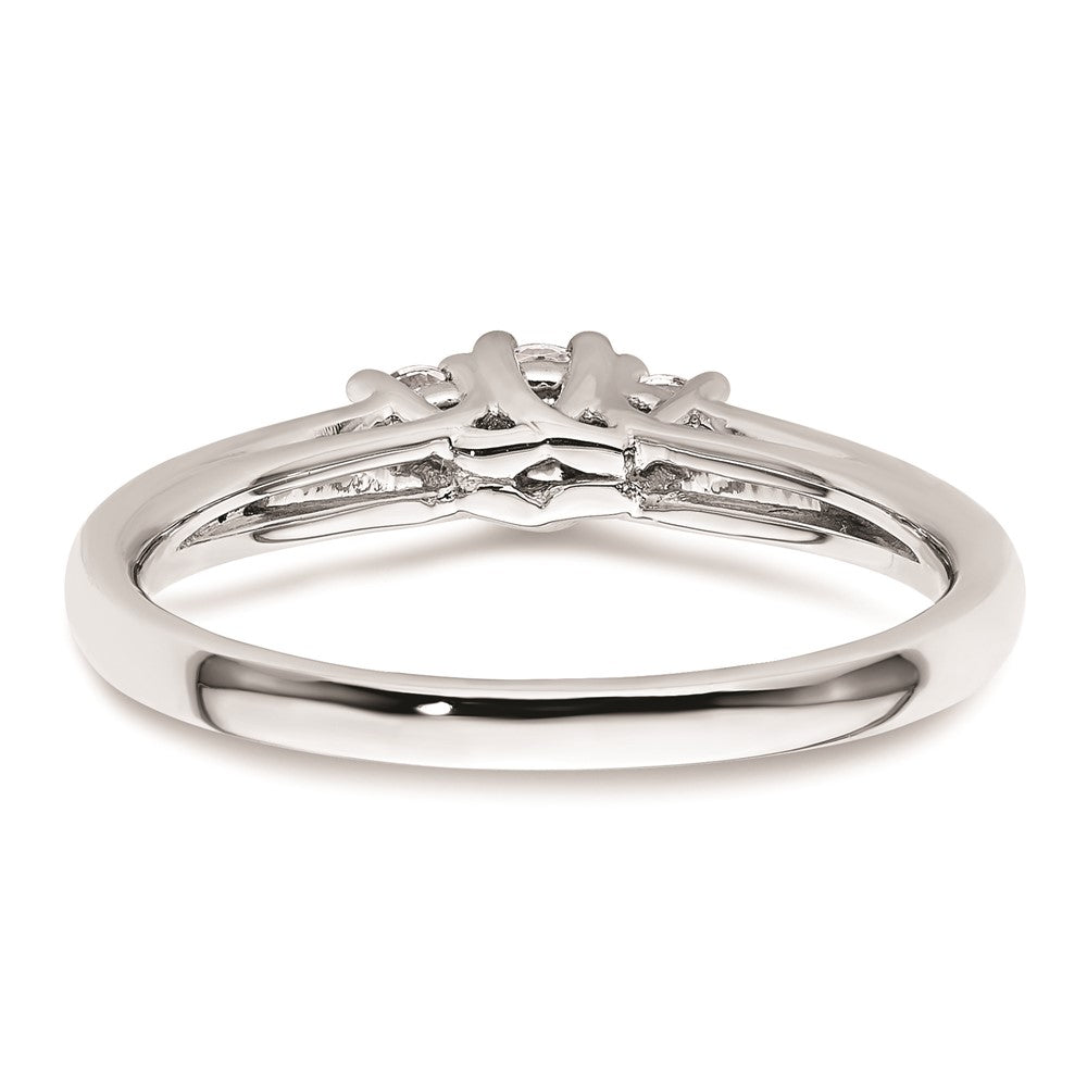 Buy Exclusive 14K White Gold 3-Stone Engagement Ring Setting, 1/8 Carat Value