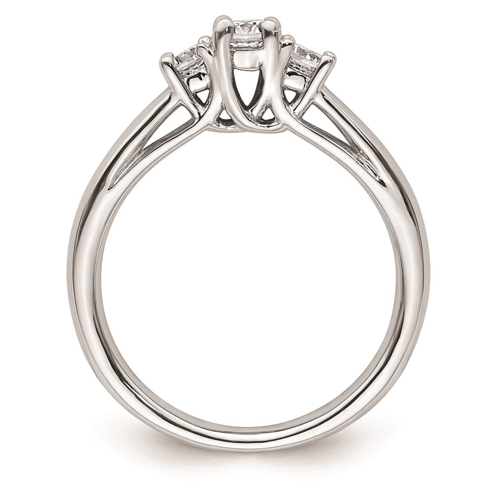 Buy Exclusive 14K White Gold 3-Stone Engagement Ring Setting, 1/4 Carat Value