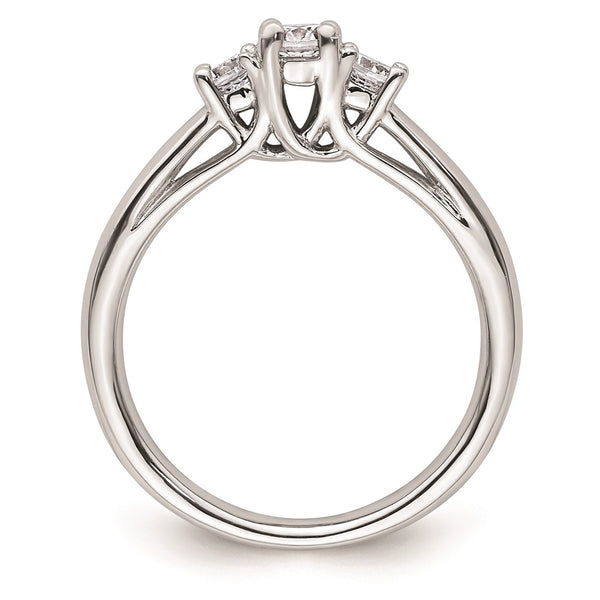Buy Exclusive 14K White Gold 3-Stone Engagement Ring Setting, 1/4 Carat Value