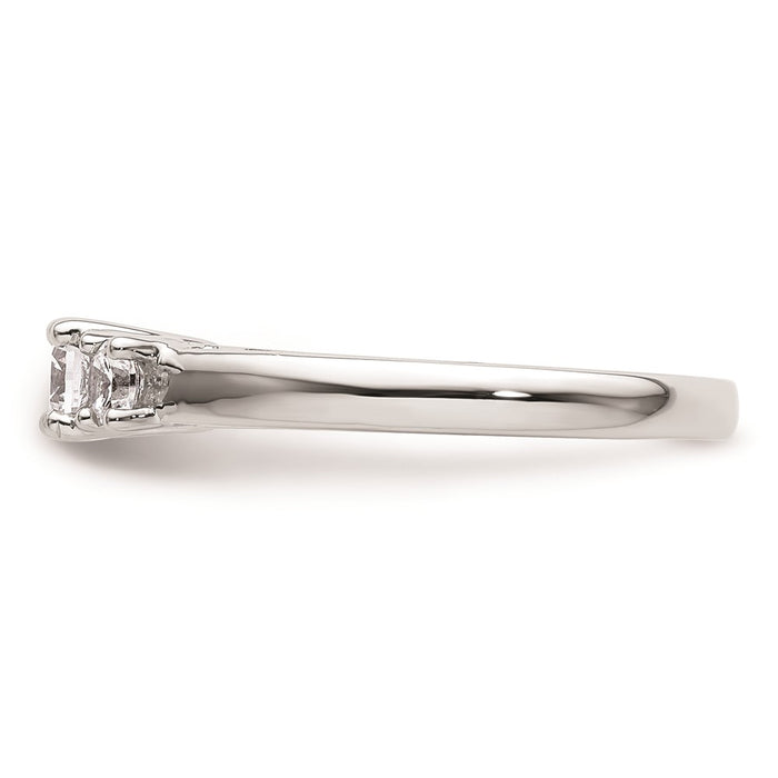 Buy Exclusive 14K White Gold 3-Stone Engagement Ring Setting, 1/4 Carat Value-3