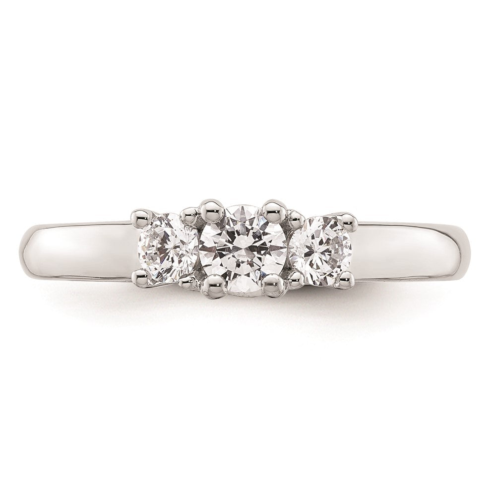 Buy Exclusive 14K White Gold 3-Stone Engagement Ring Setting, 1/4 Carat Value