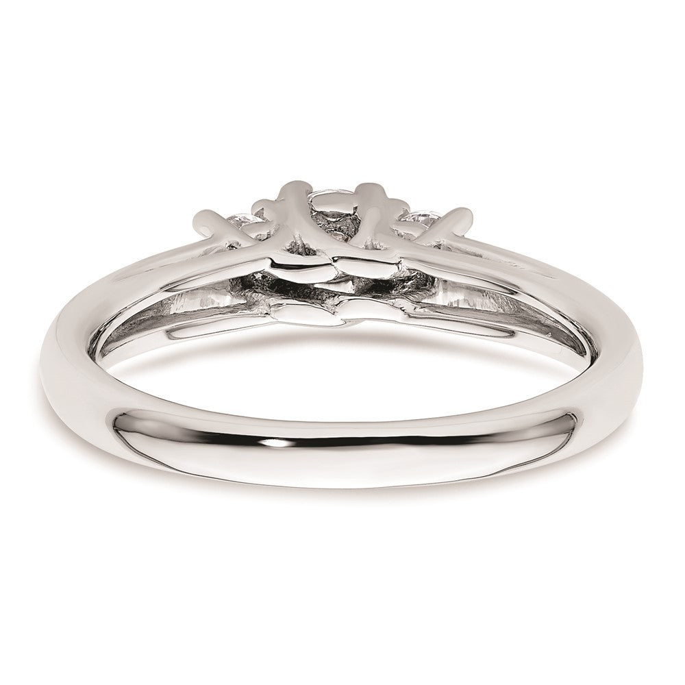 Buy Exclusive 14K White Gold 3-Stone Engagement Ring Setting, 1/4 Carat Value