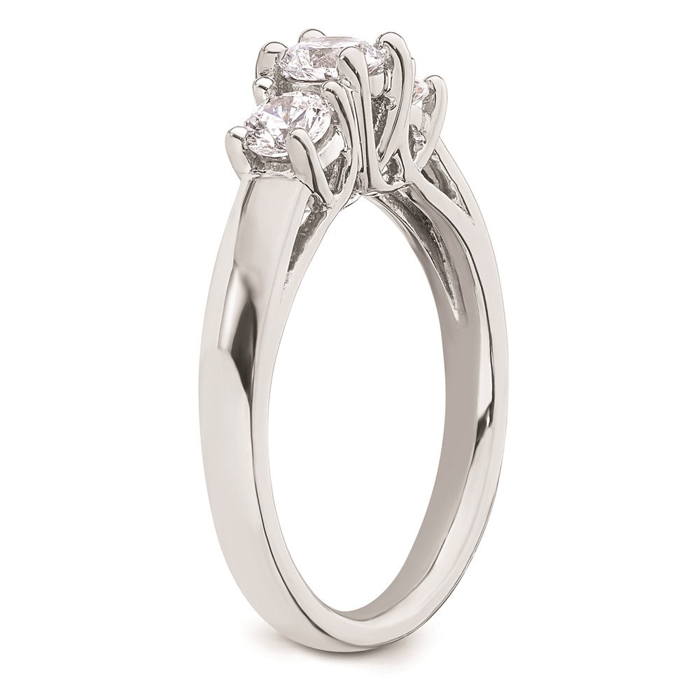 Buy Exclusive 14K White Gold 3-Stone Engagement Ring Setting - Stylish Value!