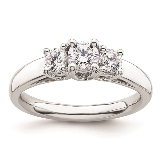 Buy Exclusive 14K White Gold 3-Stone Engagement Ring Setting - Stylish Value!