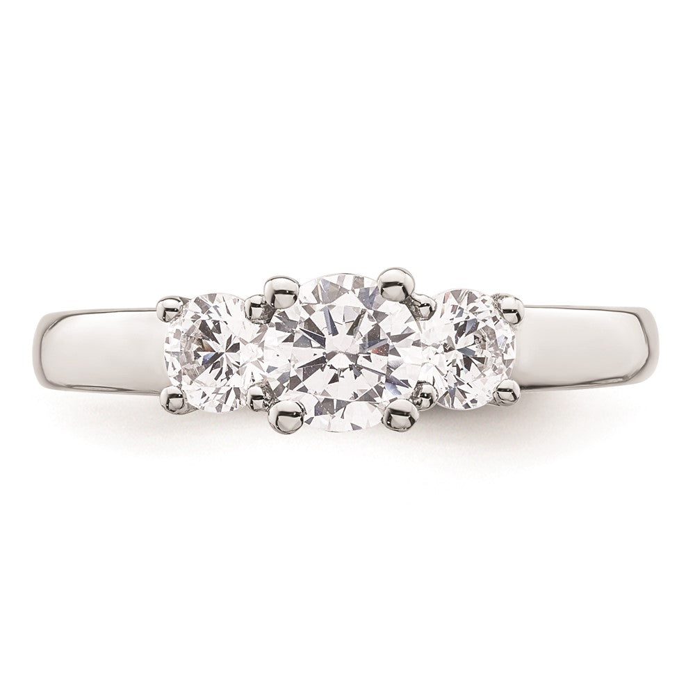 Buy 14K White Gold 3-Stone Engagement Ring Setting - Stylish 1/2 Carat Design
