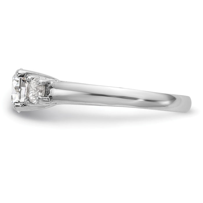 Buy 14K White Gold 3-Stone Engagement Ring Setting for 1 Carat Luxury Design-3