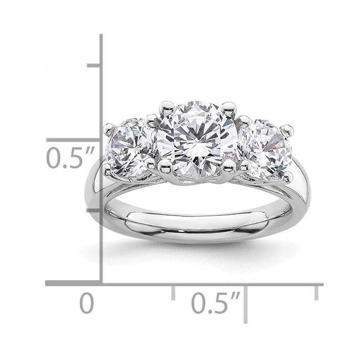 Buy Exclusive 14K White Gold 3-Stone Engagement Ring Setting - 1.5 Carats-7