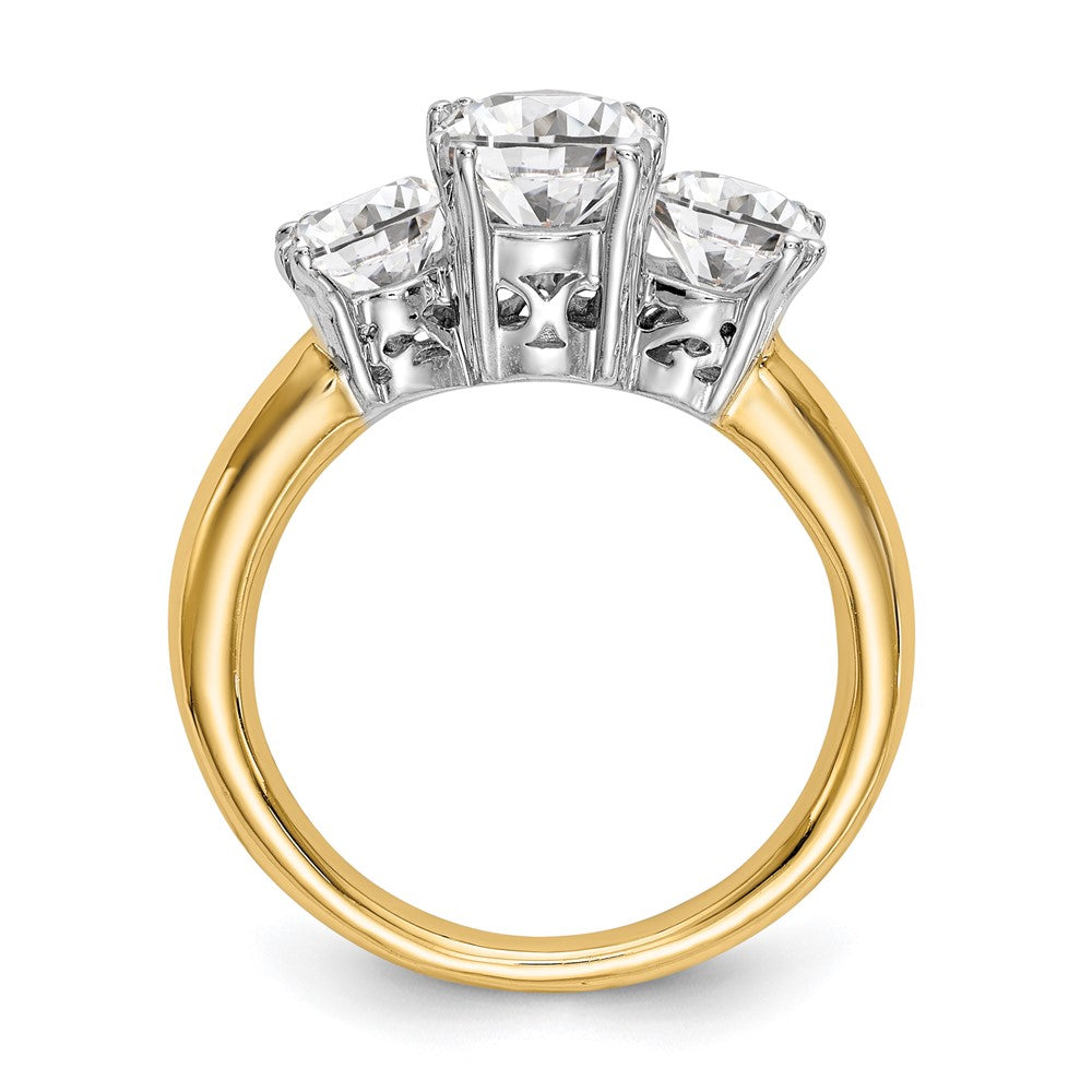 Buy Stylish 14K Two-Tone Engagement Ring Setting for 6.5mm Center Stone