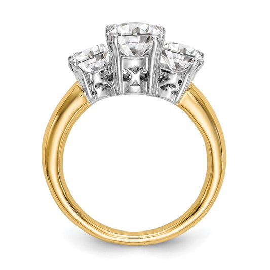 Buy Stylish 14K Two-Tone Engagement Ring Setting for 6.5mm Center Stone